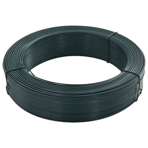 Zaun-Bindedraht 250 m 0,9/1,4 mm Stahl Schwarzgrün