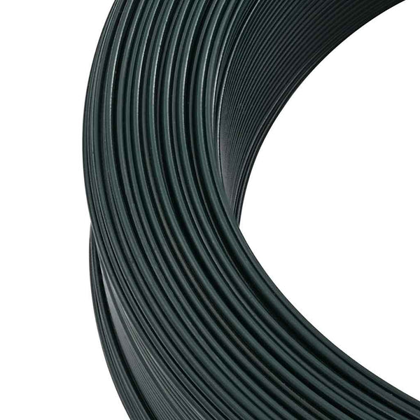 Zaun-Bindedraht 250 m 2,3/3,8 mm Stahl Schwarzgrün