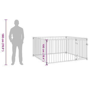 Outdoor-Hundezwinger 200×200×100 cm