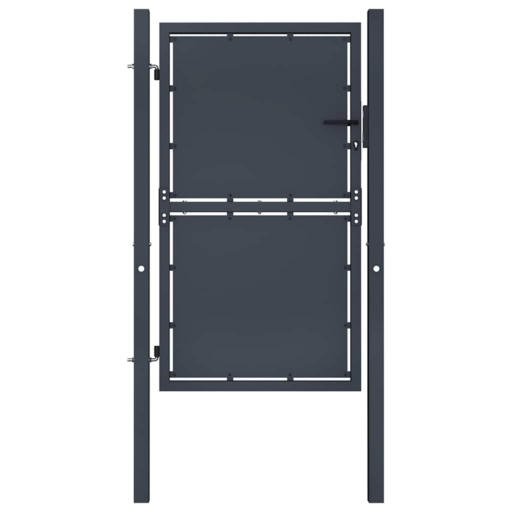 vidaXL Garden Gate Steel 100 x 125 cm Anthracite