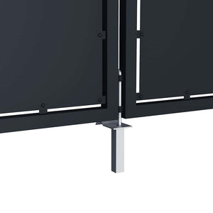 vidaXL Garden Gate Steel 300 x 75 cm Anthracite