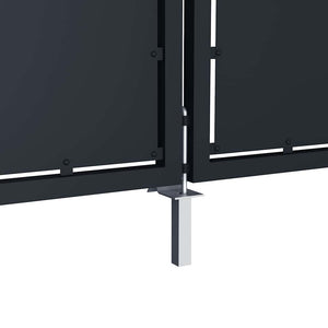 vidaXL Garden Gate Steel 300 x 100 cm Anthracite