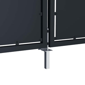 vidaXL Steel Garden Gate 300 x 125 cm Anthracite