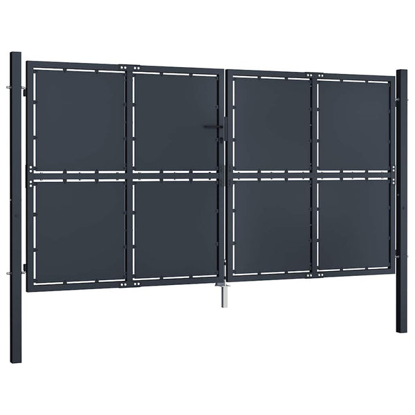 vidaXL Steel Garden Gate 300 x 150 cm Anthracite