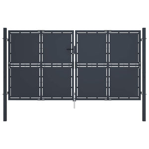 vidaXL Steel Garden Gate 300 x 175 cm Anthracite