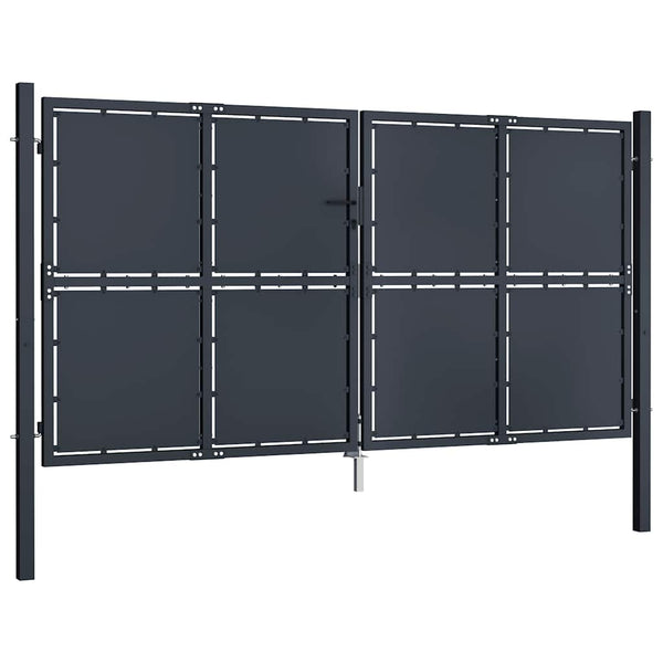 vidaXL Steel Garden Gate 300 x 175 cm Anthracite