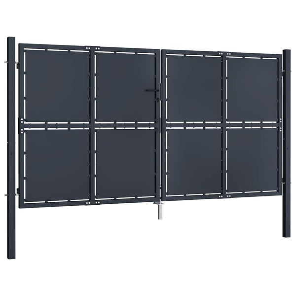 vidaXL Steel Garden Gate 300 x 200 cm Anthracite