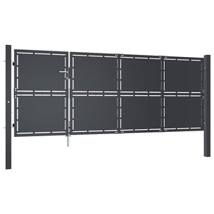 vidaXL Steel Garden Gate 350 x 125 cm Anthracite