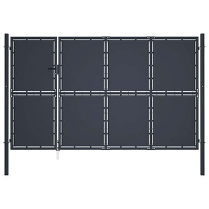 vidaXL Steel Garden Gate 350 x 150 cm Anthracite