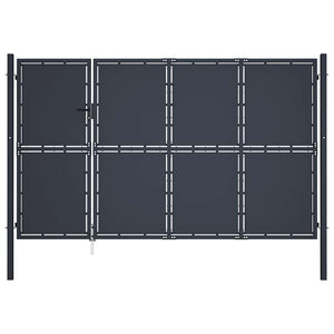 vidaXL Garden Gate Steel 350 x 175 cm Anthracite