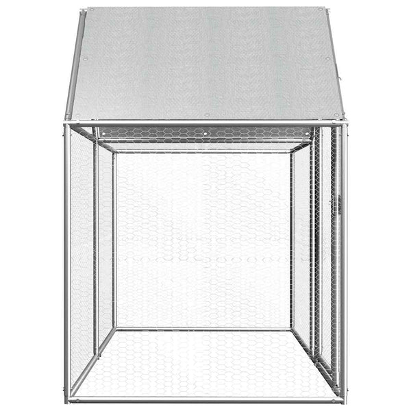 vidaXL Chicken Coop 2x1x1.5 m Galvanized Steel