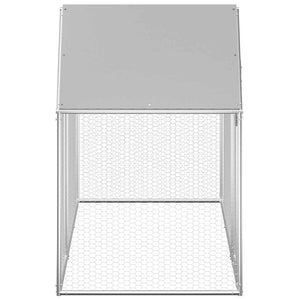 vidaXL Chicken Coop 3x1x1.5 m Galvanized Steel
