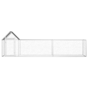 vidaXL Chicken Coop 5x1x1.5 m Galvanized Steel