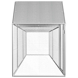 vidaXL Chicken Coop 5x1x1.5 m Galvanized Steel