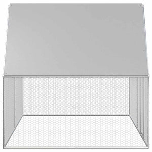 vidaXL Chicken Coop 4x2x2 m Galvanized Steel