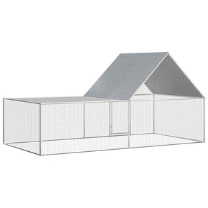 vidaXL Chicken Coop 4x2x2 m Galvanized Steel