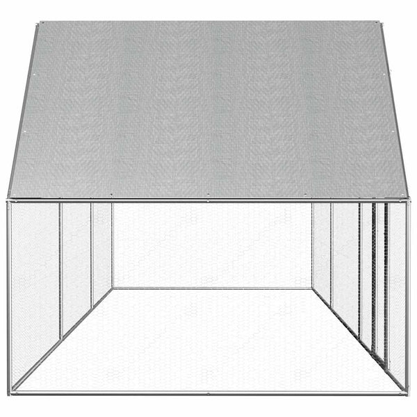 vidaXL Chicken Coop 6x2x2 m Galvanized Steel