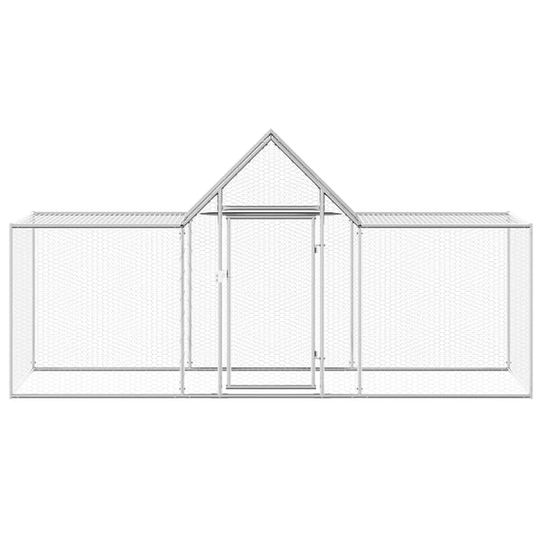 vidaXL Chicken Coop 3x1x1.5 m Galvanized Steel