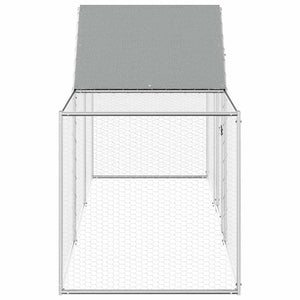 vidaXL Chicken Coop 3x1x1.5 m Galvanized Steel
