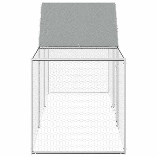vidaXL Chicken Coop 3x1x1.5 m Galvanized Steel