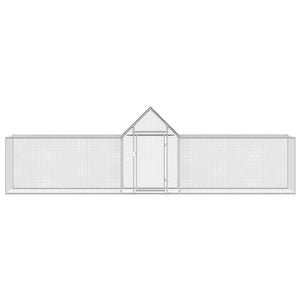 vidaXL Chicken Coop 5x1x1.5 m Galvanized Steel