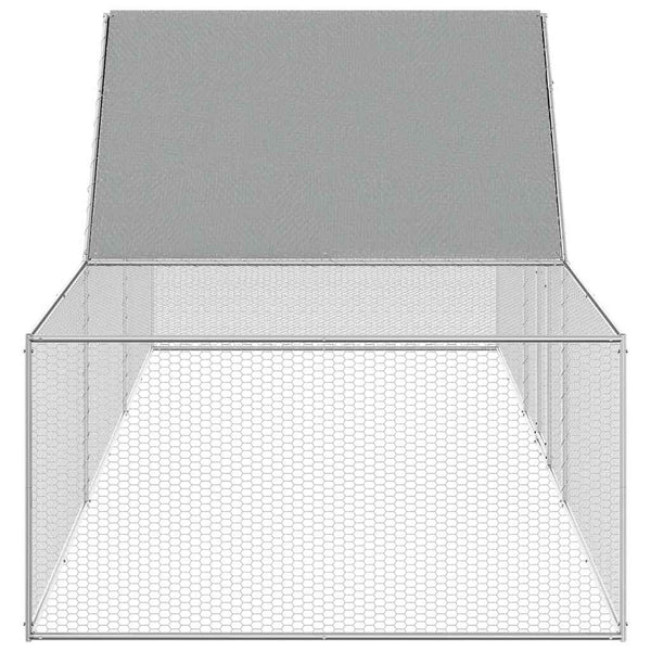 vidaXL Chicken Coop 5x1x1.5 m Galvanized Steel