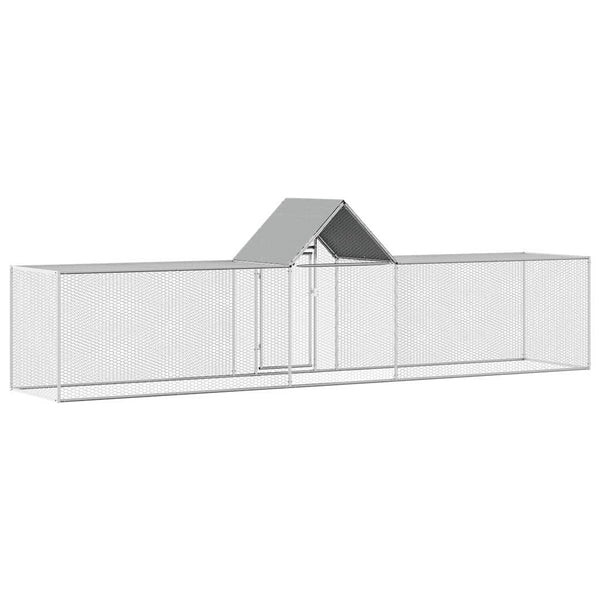 vidaXL Chicken Coop 5x1x1.5 m Galvanized Steel