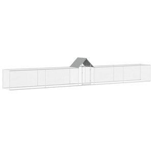 vidaXL Chicken Coop 9x1x1.5 m Galvanized Steel