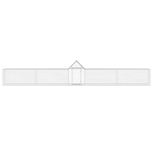 vidaXL Chicken Coop 9x1x1.5 m Galvanized Steel