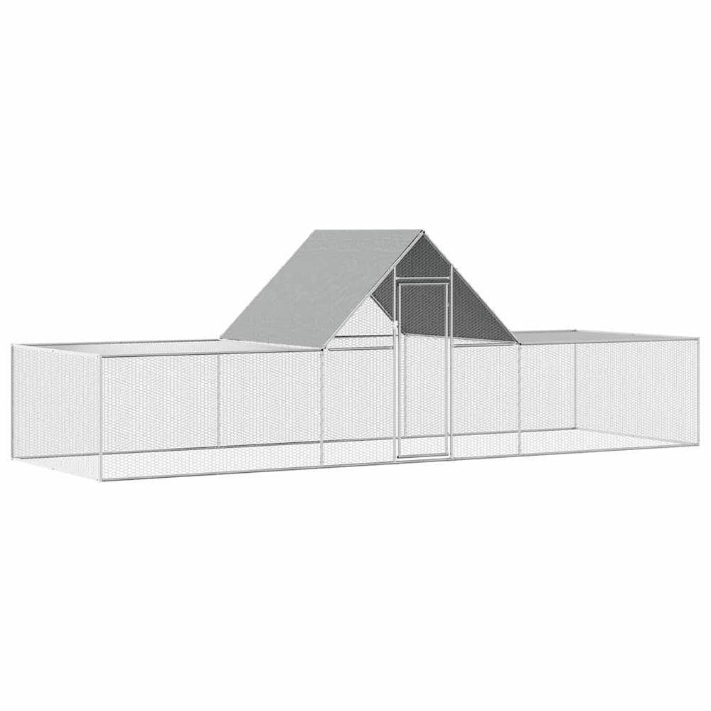 vidaXL Chicken Coop 6x2x2 m Galvanized Steel