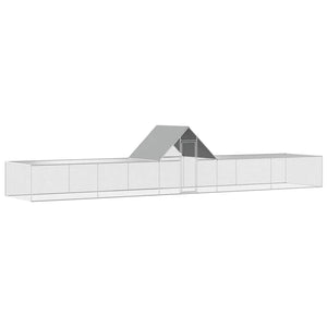 vidaXL Chicken Coop 10x2x2 m Galvanized Steel