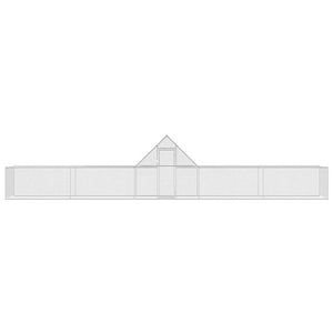 vidaXL Chicken Coop 10x2x2 m Galvanized Steel
