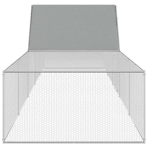 vidaXL Chicken Coop 10x2x2 m Galvanized Steel