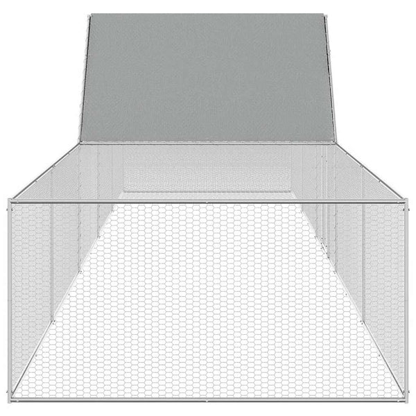 vidaXL Chicken Coop 10x2x2 m Galvanized Steel