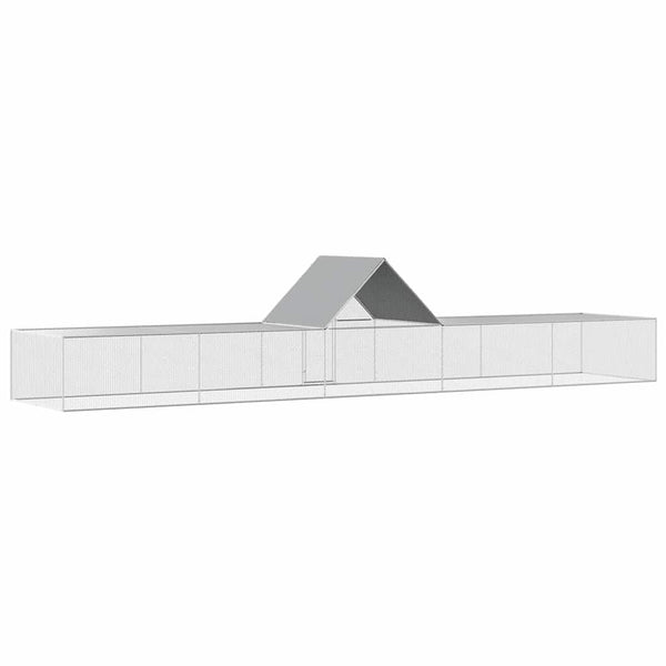 vidaXL Chicken Coop 10x2x2 m Galvanized Steel