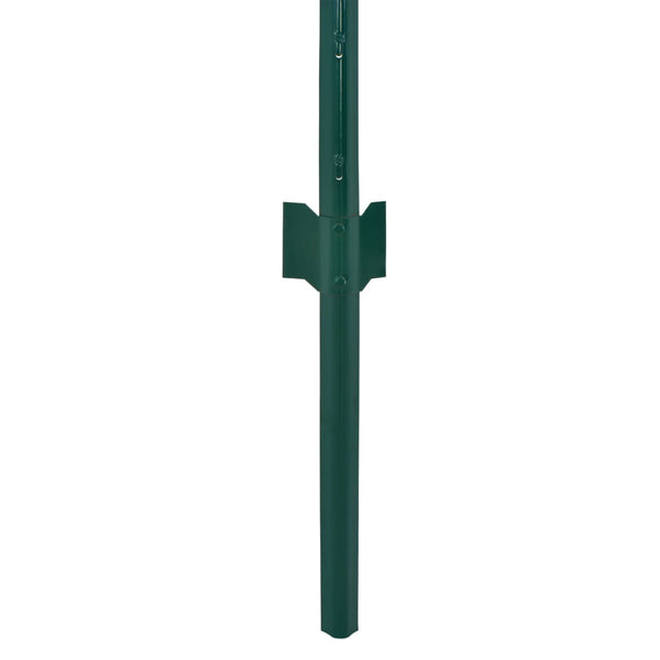 vidaXL Chain Link Fence with Posts Steel 25 x 1.5 m Green