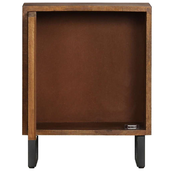 vidaXL Nightstand 40x30x50 cm Solid Mango Wood