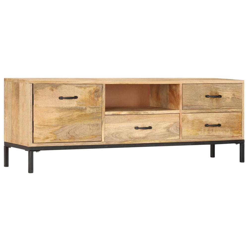 vidaXL TV Cabinet 130x30x45 cm Solid Mango Wood