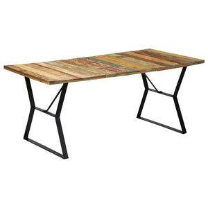 vidaXL Dining Table 180x90x76 cm Solid Reclaimed Wood