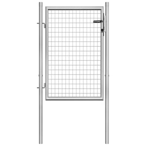 vidaXL Garden Gate Galvanised Steel 100 x 100 cm Silver