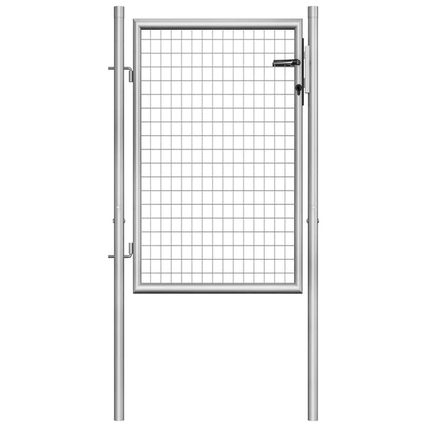 vidaXL Garden Gate Galvanised Steel 100 x 100 cm Silver