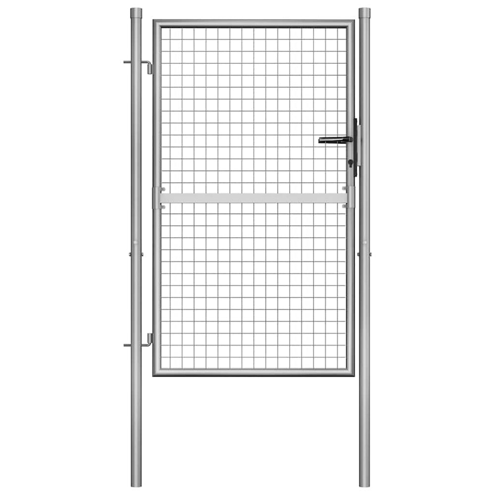 vidaXL Garden Gate Galvanized Steel 100 x 125 cm Silver