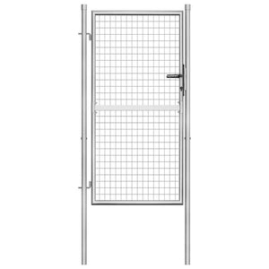 vidaXL Garden Gate Galvanised Steel 100 x 150 cm Silver