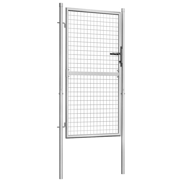 vidaXL Garden Gate Galvanised Steel 100 x 150 cm Silver