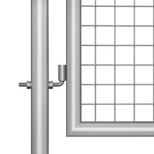 vidaXL Garden Gate Galvanised Steel 100 x 150 cm Silver