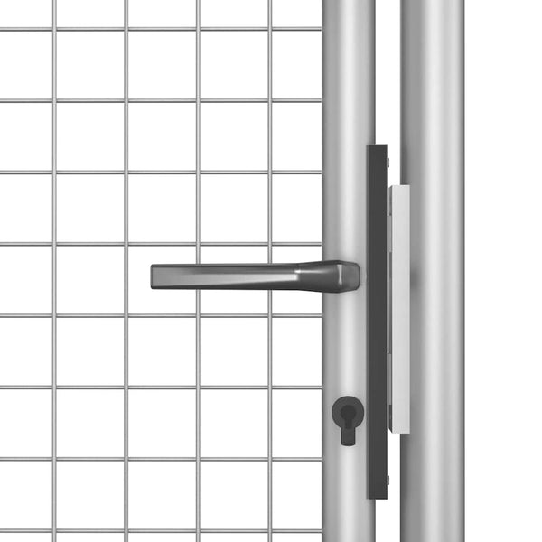 vidaXL Garden Gate Galvanised Steel 100 x 150 cm Silver