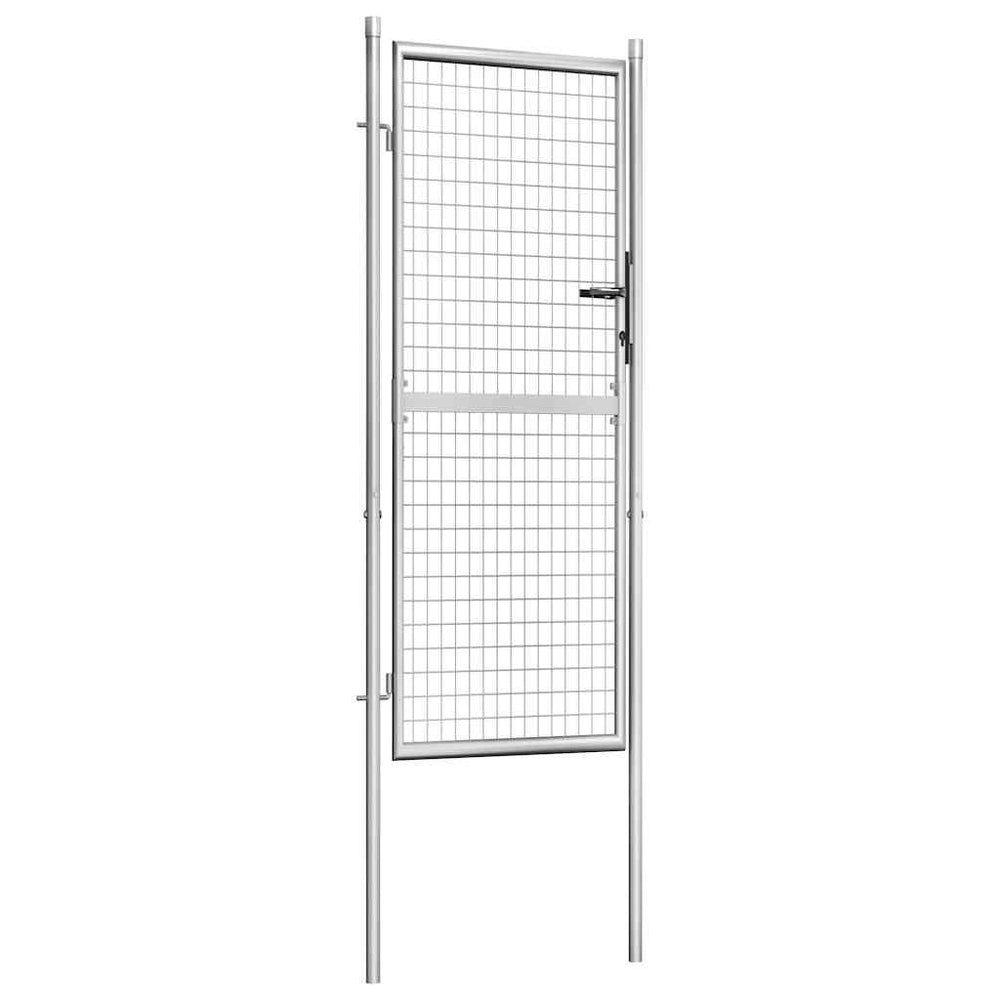 vidaXL Garden Gate Galvanized Steel 100 x 200 cm Silver