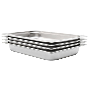 vidaXL Gastronorm Containers 4 pcs. GN 1/1 65 mm Stainless Steel