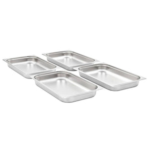vidaXL Gastronorm Containers 4 pcs. GN 1/1 65 mm Stainless Steel