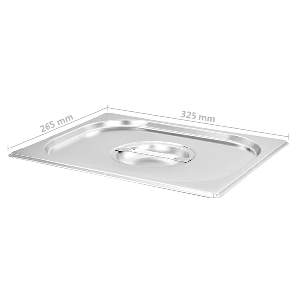 Lids for GN 1/2 containers 2 pcs. stainless steel